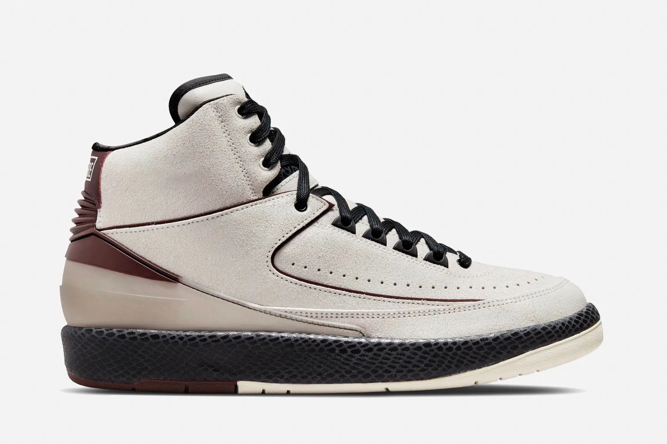 Air Jordan 2 Retro Sp (Sail/Black-Burgundy Crush) - Patta