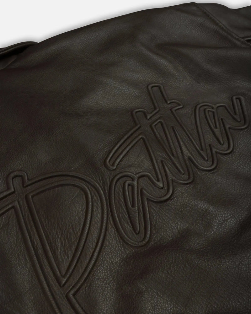 Patta Leather Bomber Jacket (Coffee Bean) Patta