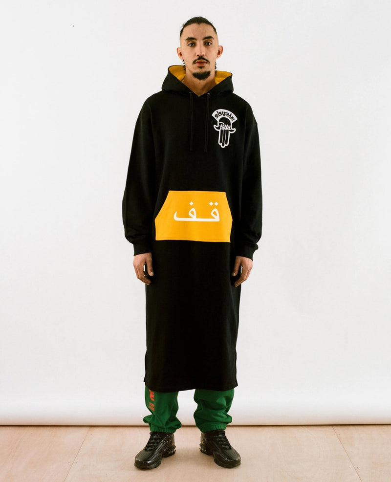 Patta x Andy Wahloo (Hassan Hajjaj) Full Length Hooded Sweater (Black) - Patta
