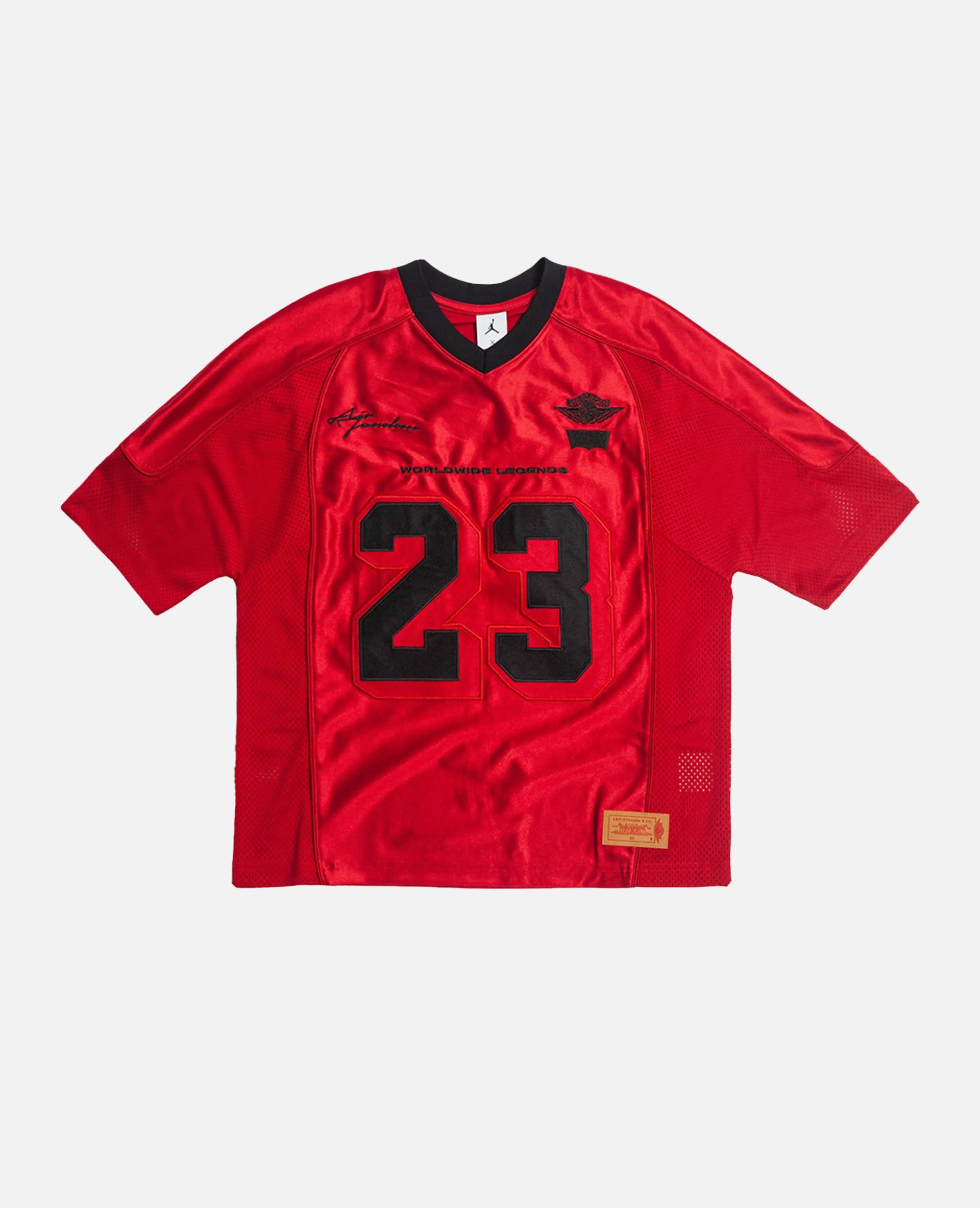 Jordan x Levi's ® Jersey ''Gym Red'' (Gym Red/Black/Pale Ivory/Black) Jordan