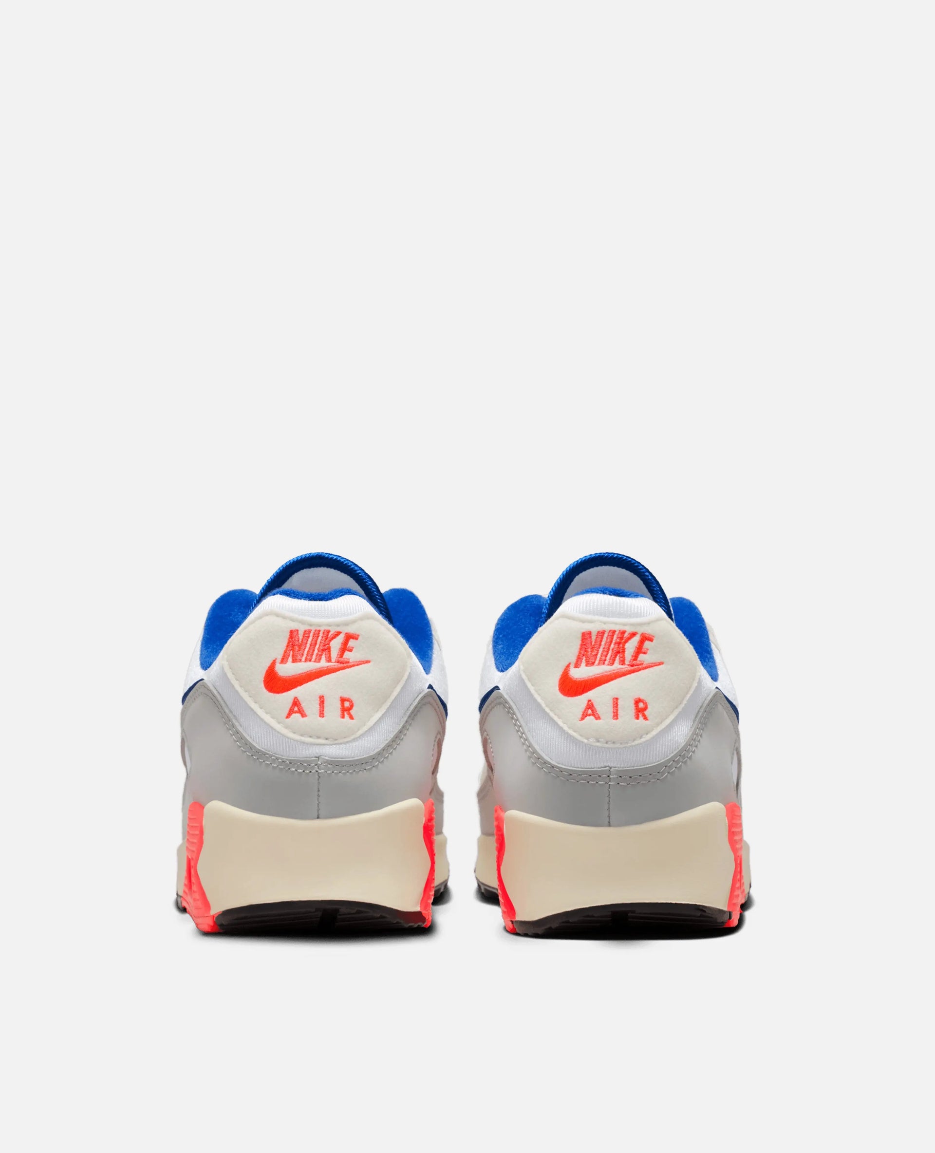 Nike Air Max 90 Qs (Light Base Grey/Sport Royal-Coconut Milk-White-Platinum Tint-Siren Red) Nike