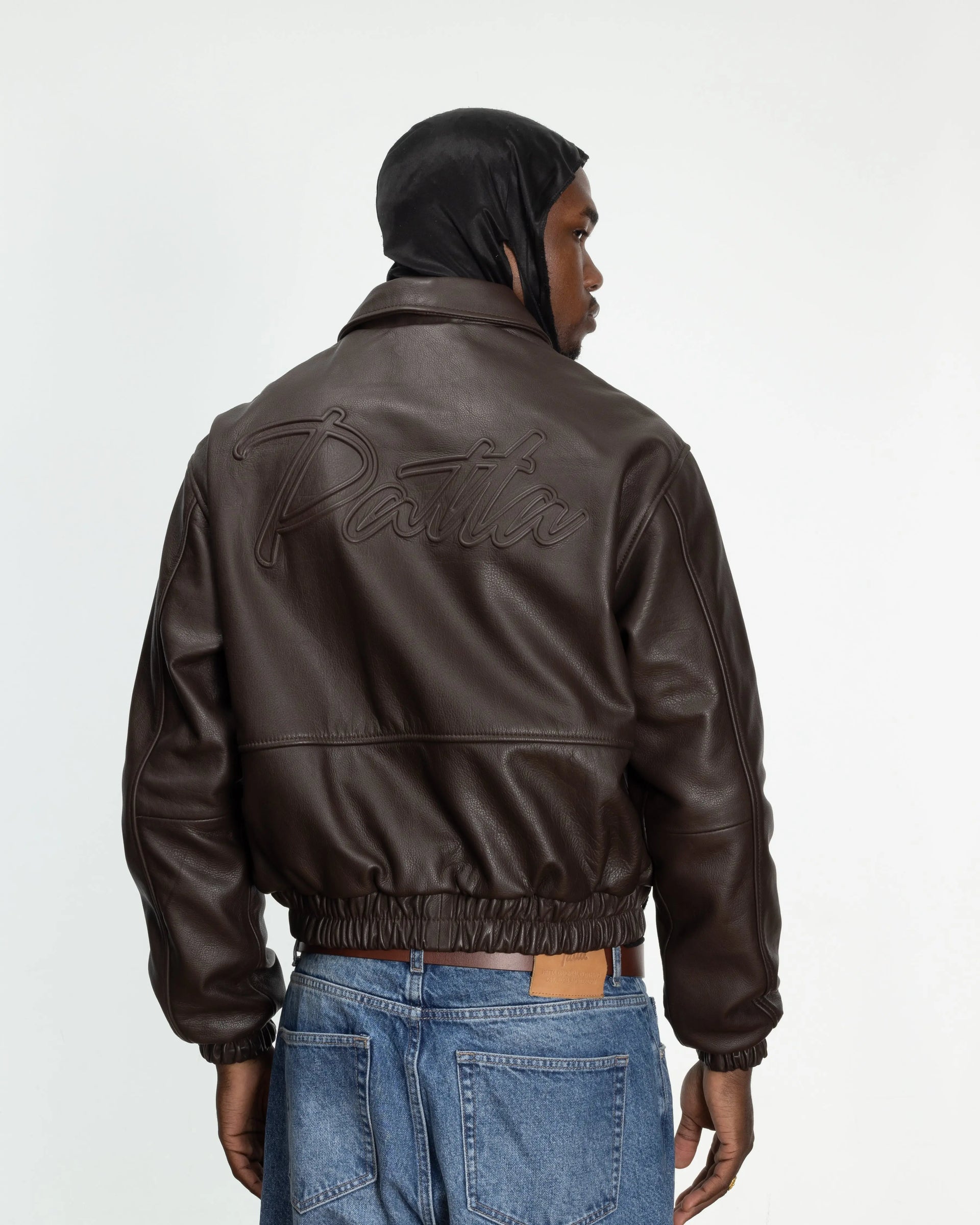 Patta Leather Bomber Jacket (Coffee Bean) Patta