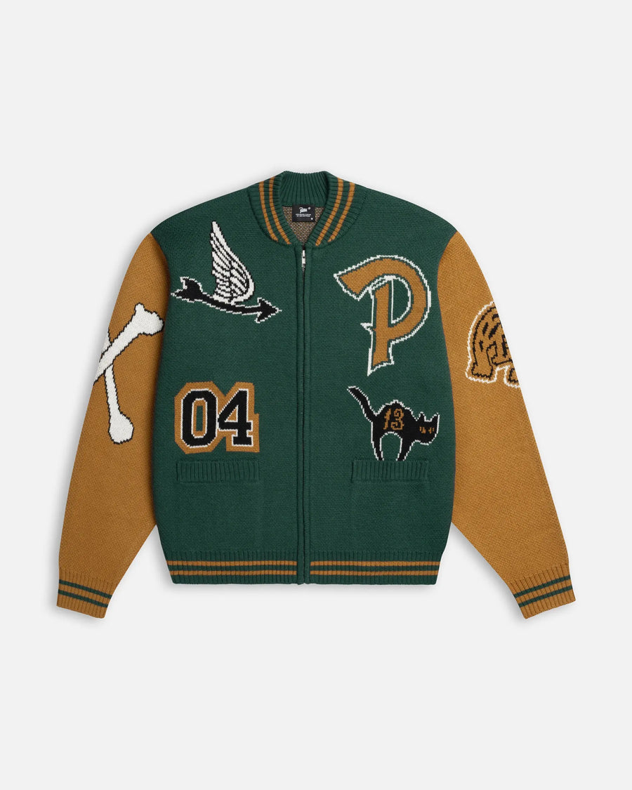 Patta Varsity Knitted Cardigan (Pine Grove) Patta