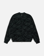 Patta Ribbed Knitted Cardigan (Grey Pinstripe) Patta