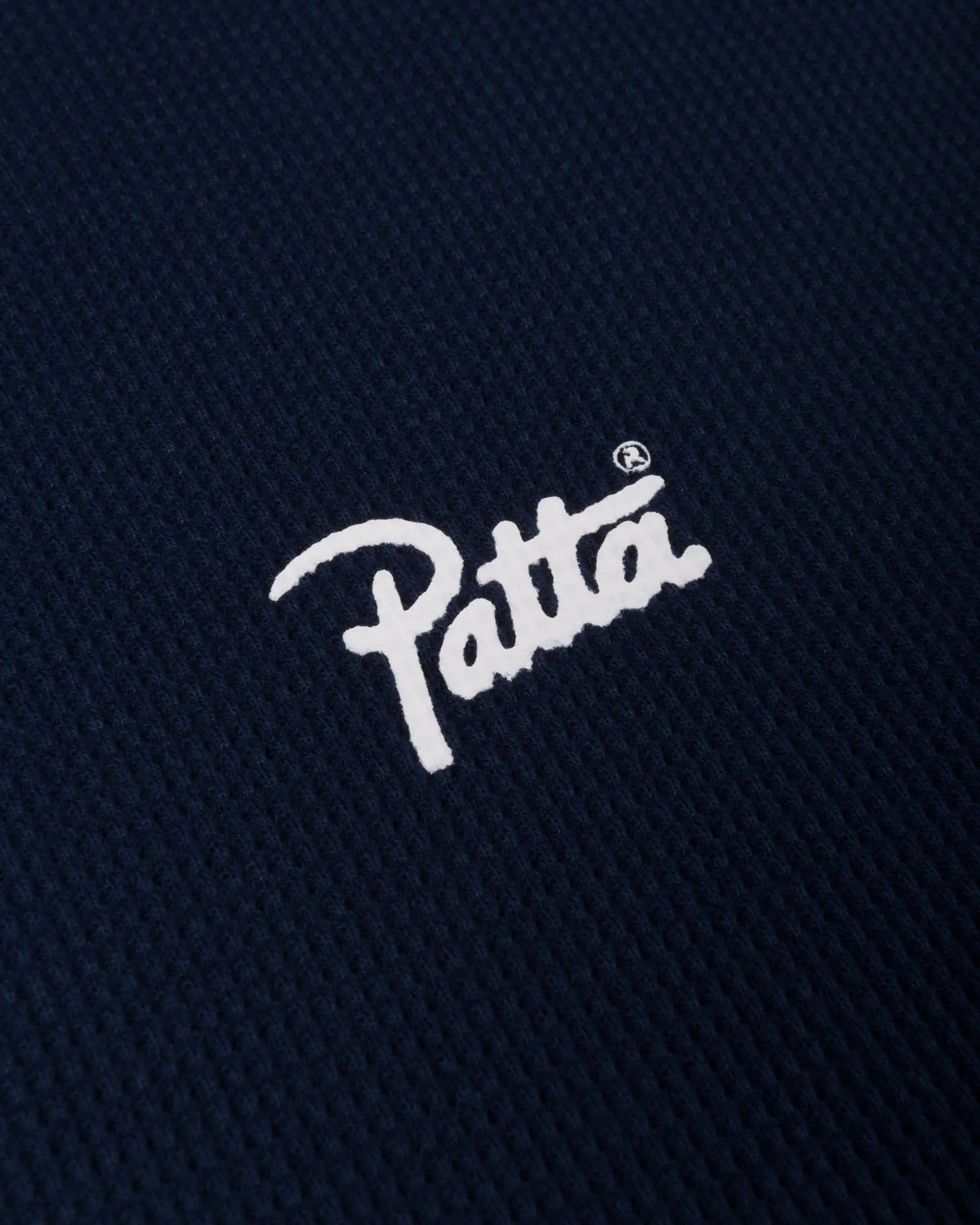 Patta Waffle Script Logo T-Shirt (Black Iris) Patta