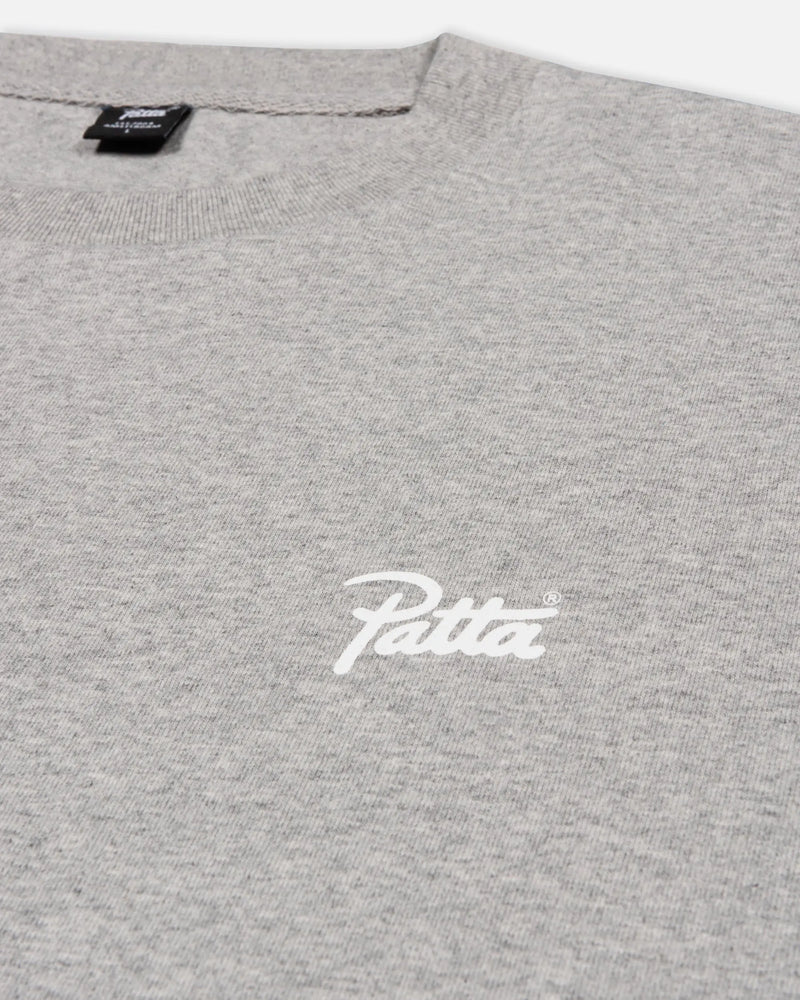 Patta Script Logo T-Shirt (Melange Grey) Patta