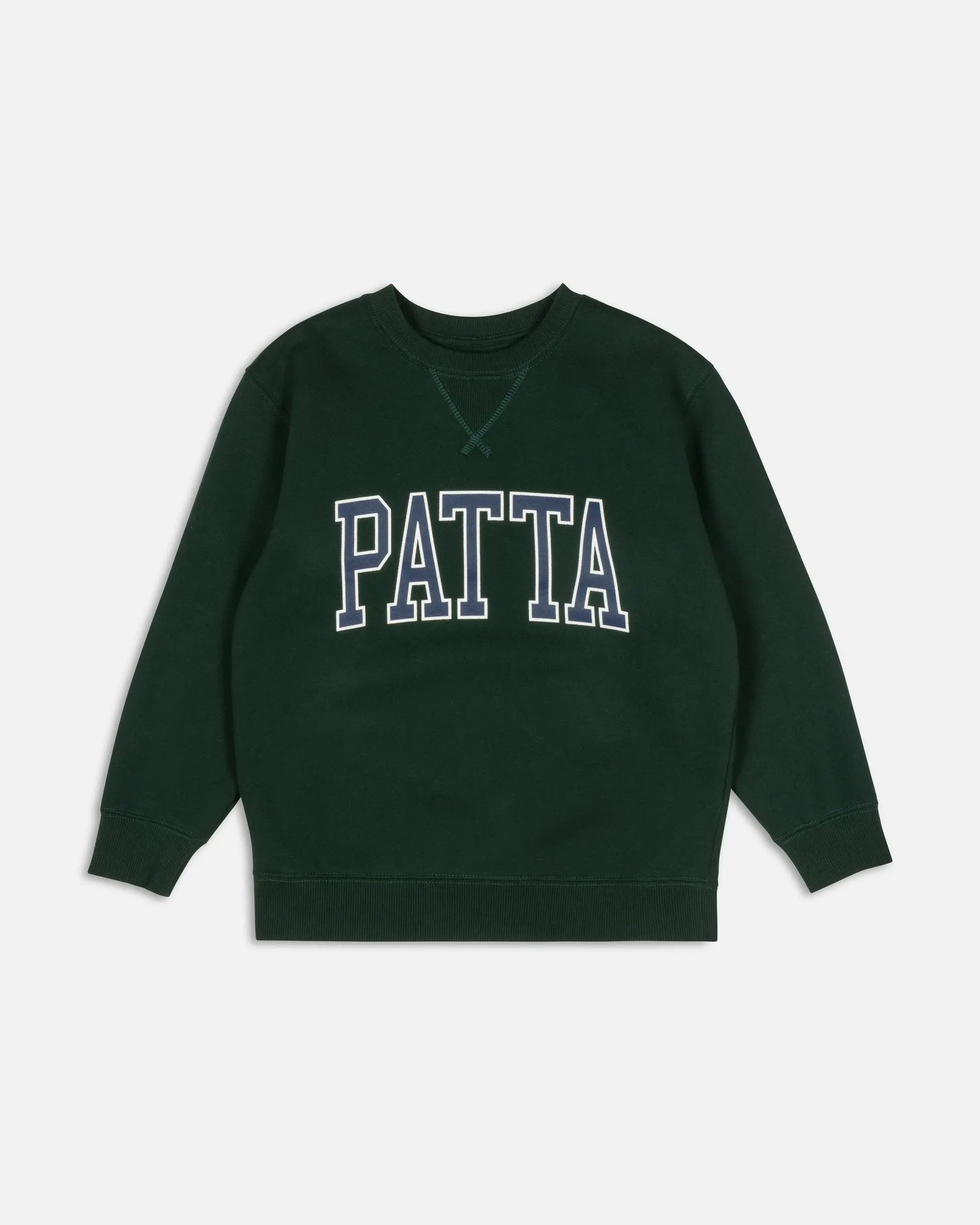 Patta Kids Arc Logo Crewneck Sweater (Pine Grove/Navy) Patta