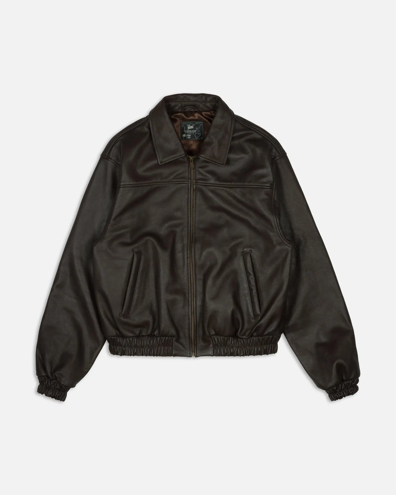 Patta Leather Bomber Jacket (Coffee Bean) Patta