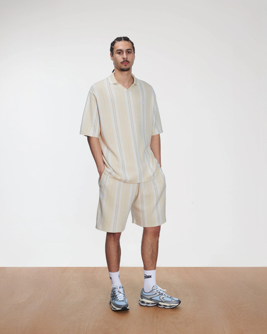 Patta Knitted Football Shirt (Oatmeal) Patta