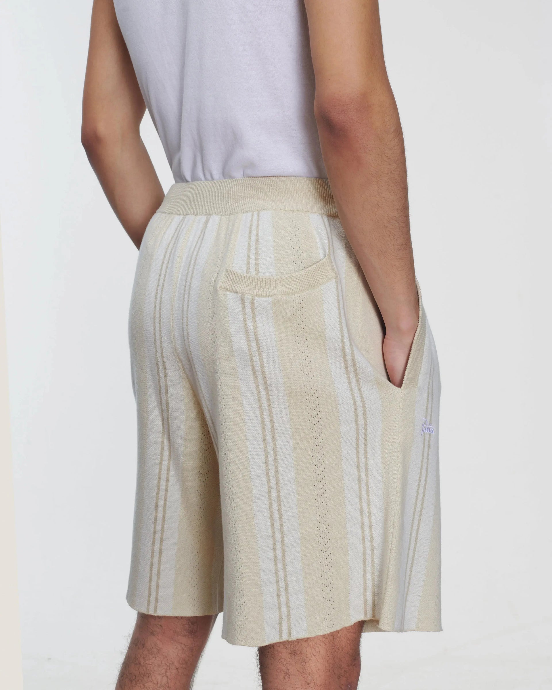 Patta Knitted Football Shorts (Oatmeal) Patta