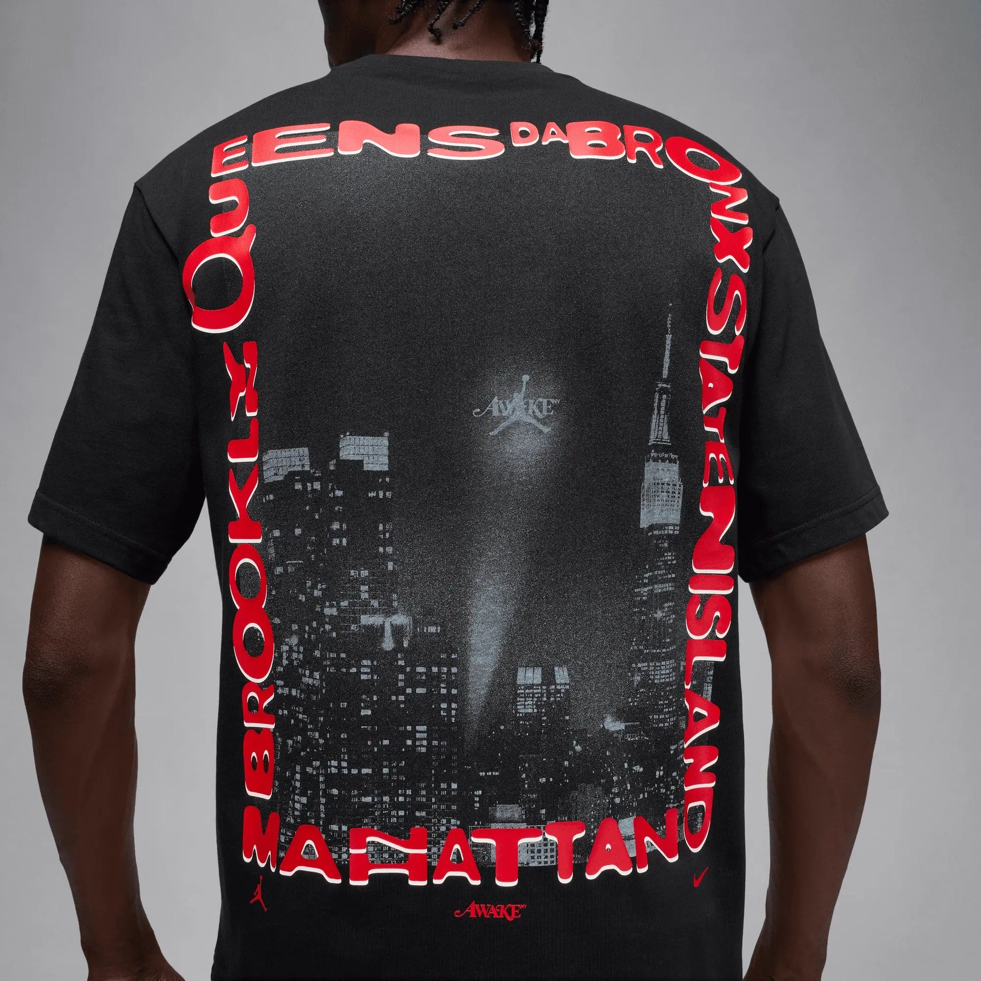 Jordan x Awake NY T-Shirt (Black/ White/ University Red) - Patta