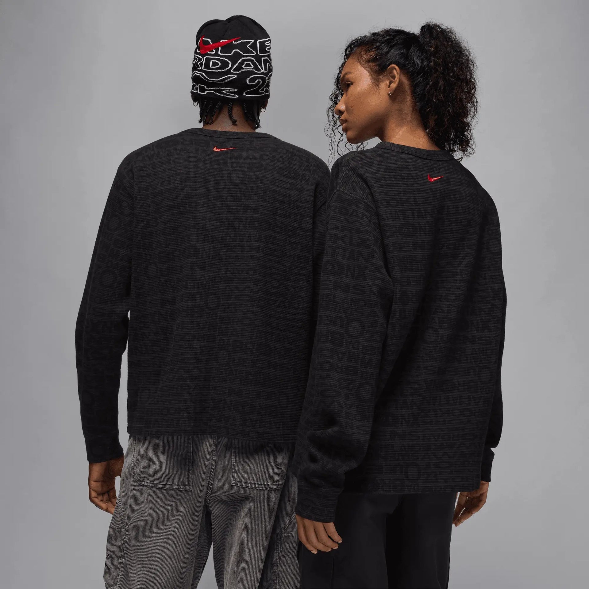 Jordan x Awake NY Thermal Shirt (Black/Black/White/University Red) - Patta