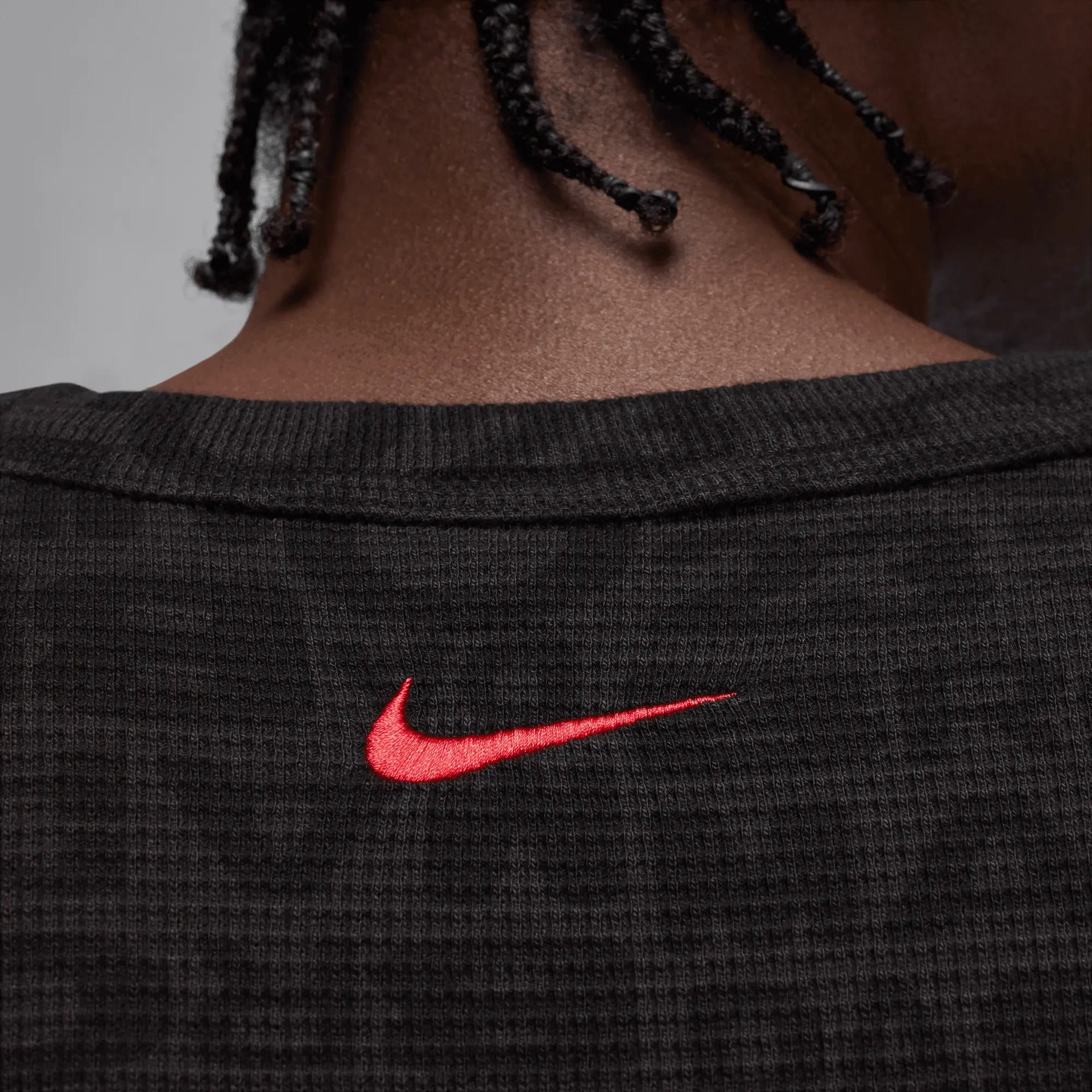 Jordan x Awake NY Thermal Shirt (Black/Black/White/University Red) - Patta