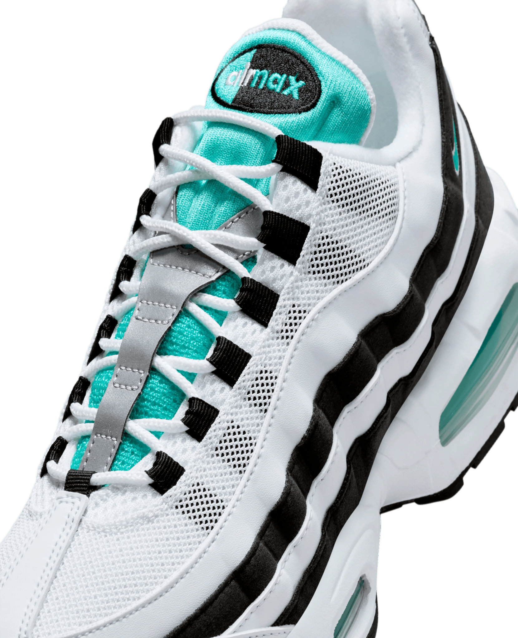 Nike Air Max 95 OG (White/Hyper Jade - Black - Metallic Silver) - Patta
