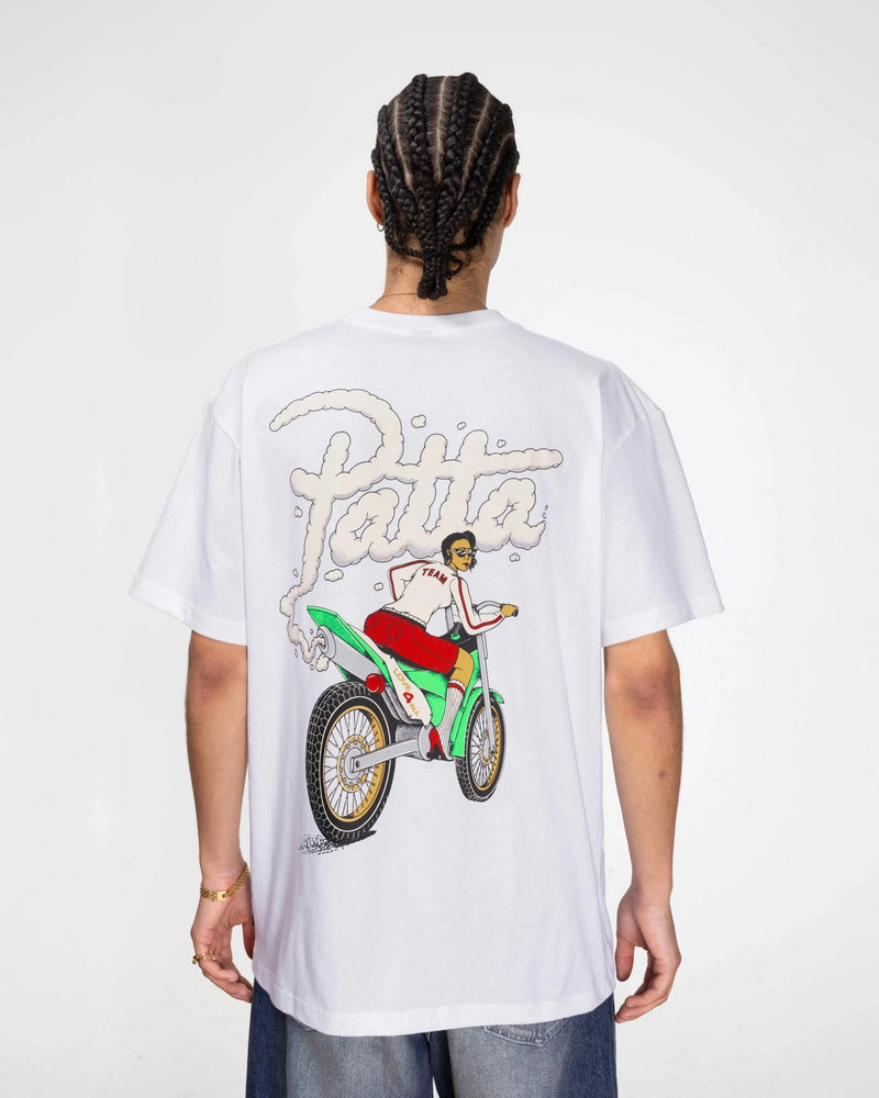 Patta Biker T-Shirt (White) - Patta