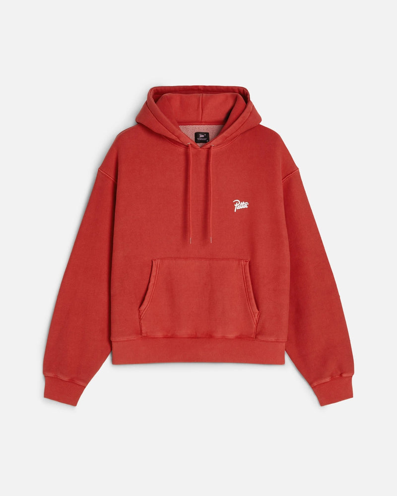 Patta Washed Classic Hooded Sweater (Haute Red) - Patta