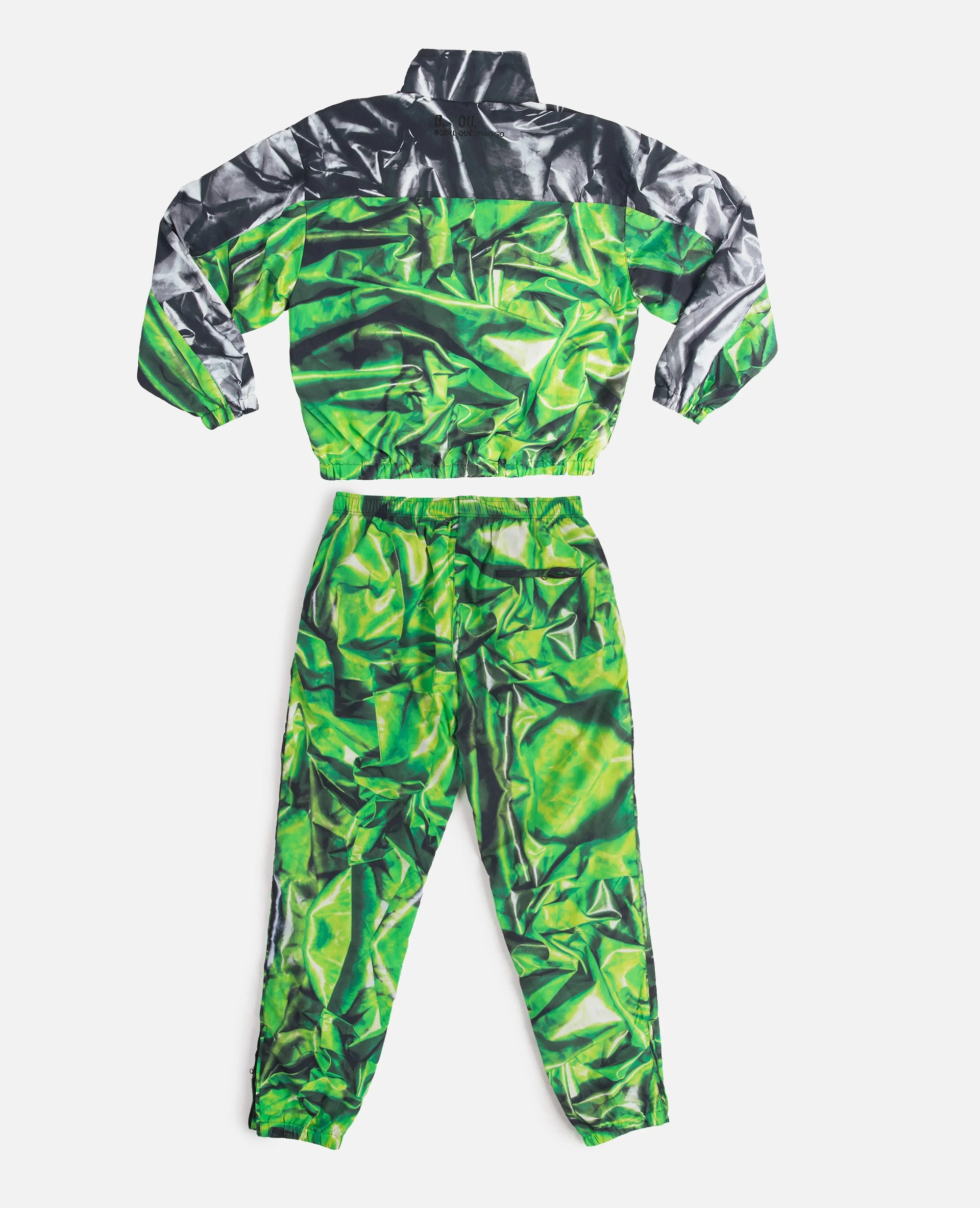 Patta x Bodil Ouedraogo Panelled Tracksuit (Green AOP/Grey AOP) Patta